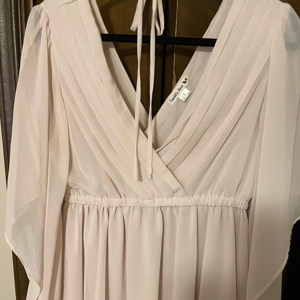 Beige boho dress